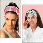 6 Pcs Stretchy Headbands for Women, Absorbed Sport Headband Soft Twist Knotted Headbands for Daily Life Yoga Workout, Dogs Collection Multi Animal