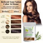 100% Organic Henna Hair Color – Natural, Chemical-Free Hair Dye for Rich, Vibrant Color & Gloss – Grey Coverage, Safe for All Hair Types, Vegan Non-Toxic, Herbal Hair Treatment (CHESTNUT BROWN)