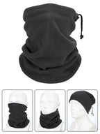 Syhood 6 Pieces Winter Fleece Ear Warmer Headband Ear Muffs Head Wraps with Winter Fleece Neck Warmer Gaiter(Black, Dark Grey, Navy Blue,One Size)