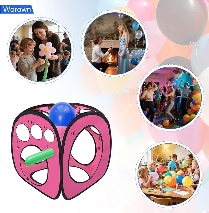 Worown 14 Sizes Balloon Sizer Cube Box 1" - Image 7