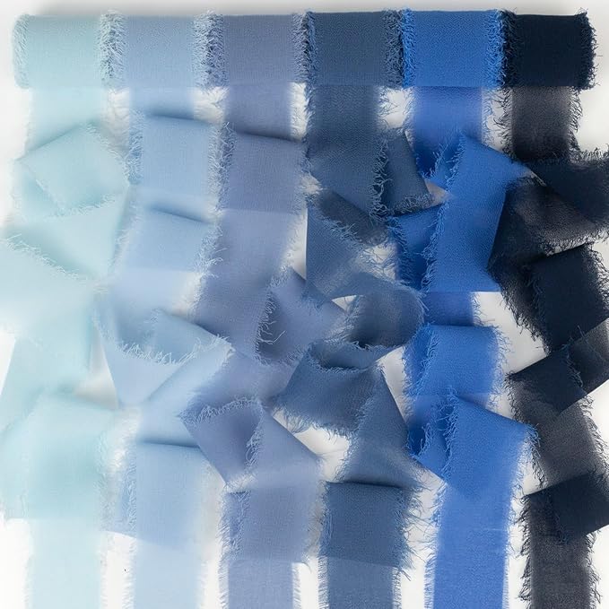 Handmade Fringe Chiffon Silk Ribbon by MLURCU