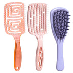 NVTED 3 PCS Hair Comb Set Beauty Hairbrush Wet and Dry, Silicone Scalp Scrubber Wet Hair Brush Shower Detangler For Women, Men