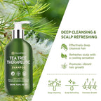 Roycederm Tea Tree Antifungal Shampoo: Folliculitis Shampoo for Dry Scalp, Dandruff, and Itchy Scalp - Medicated Clarifying shampoo with Tea Tree Oil, Paraben & Sulfate Free - 2 Pack