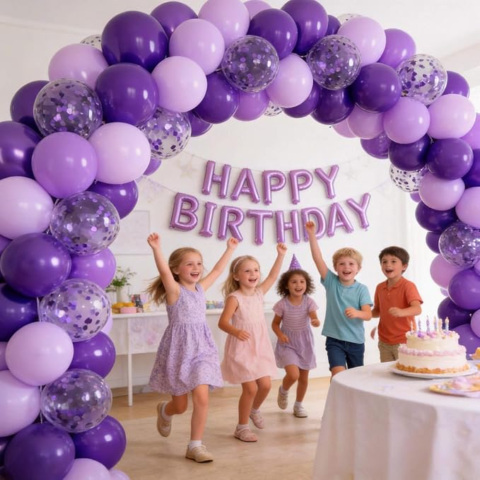 68pcs Purple Balloons 12inch - Image 5