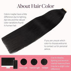 GOO GOO Tape in Hair Extensions Human Hair, 1B Natural black, 14inch 50g 20pcs, Skin Weft Seamless Invisible, Silky Straight with Thick Ends, Remy Human Hair