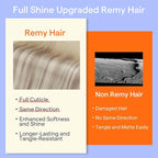 Full Shine Clip in Hair Extensions Real Human Hair Ash Blonde Highlights Platinum Blonde Natural Hair Clip in Extensions Double Weft Soft Straight Remy Brazilian Hair 7 Pcs 20 Inch