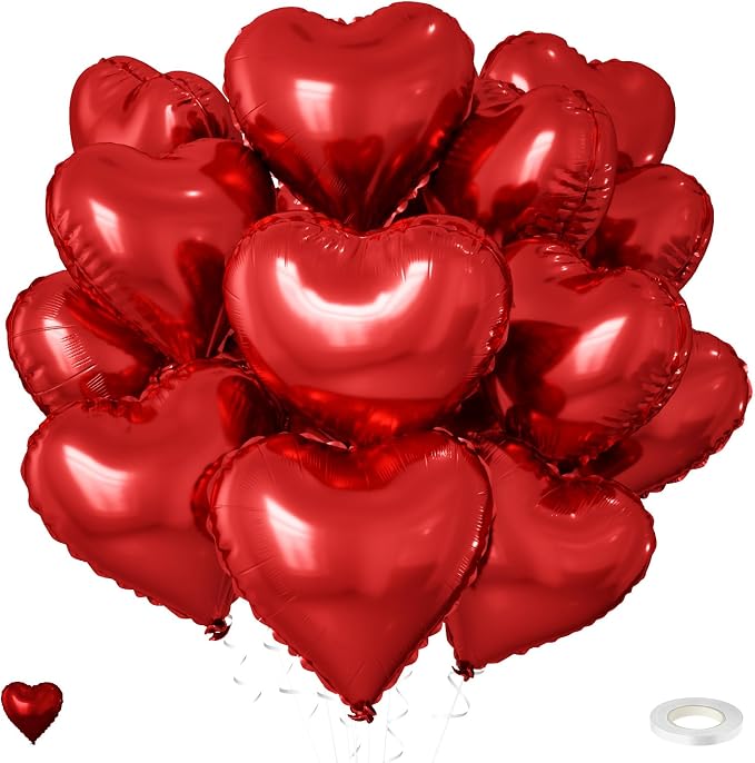 Red Heart Balloons by FEYG