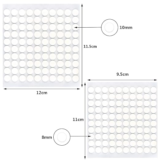 Pistha 10 Sheet Foam Round Dots Double-Sided Adhesive 3D Craft Foam Tape - Image 2