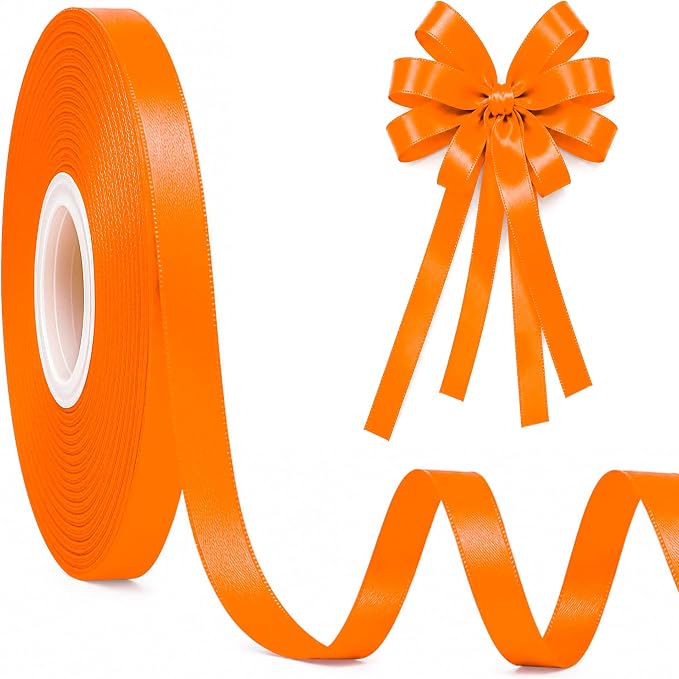3/8In 30Yards Orange Thin Ribbon by Fullive