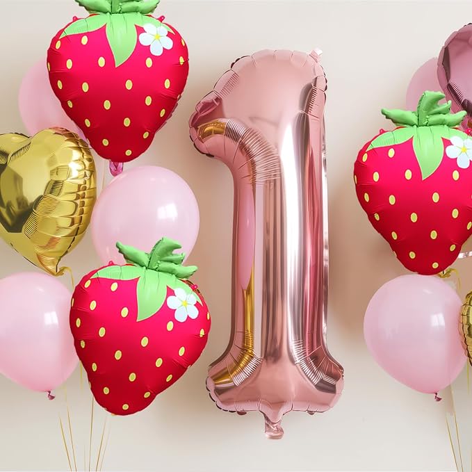 Strawberry Balloons 23" 4Pcs - Image 2