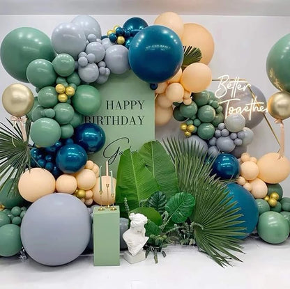 12 Inch Retro Bean Green Balloons, Baby Shower, Graduate Party Decorations - Image 4