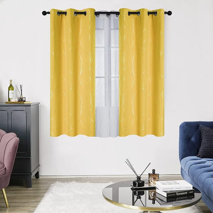 Deconovo Living Room Curtains 45 Inches Long, Thermal Insulated, Room Darkening - Image 2