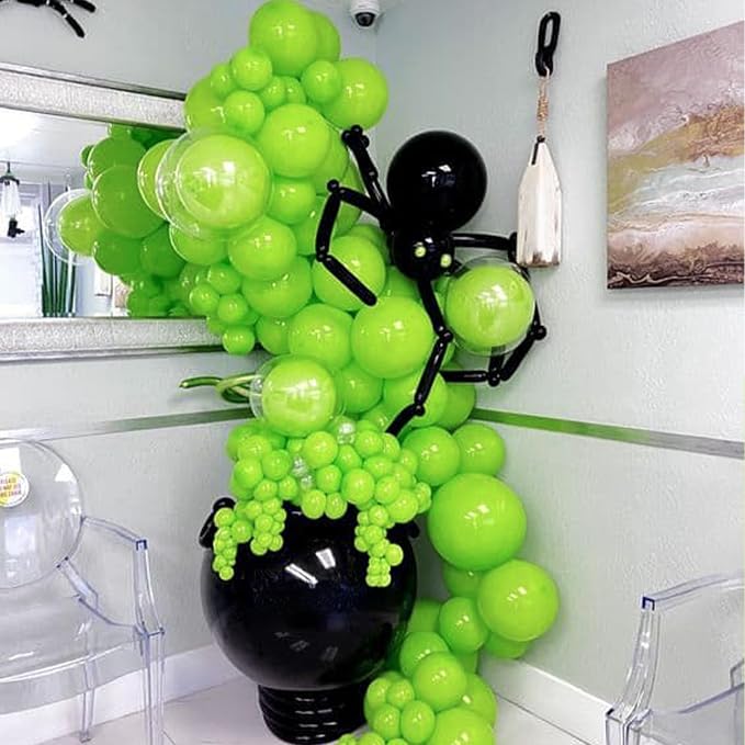 Awenztech 122pcs Lime Green Latex Balloons in 18 12 10 5 inches | Baby Shower - Image 6