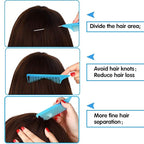 Patelai 30 Pieces Rat Tail Combs Bulk, Hair Teasing Fine Tooth Pintail Combs Braiding Hair Styling Tools with Steel Pin for Stylists Salon Teasing Sectioning Coloring Detangling(Blue)
