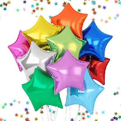 FEYG Star Foil Balloons, 18 Inches, by FEYG