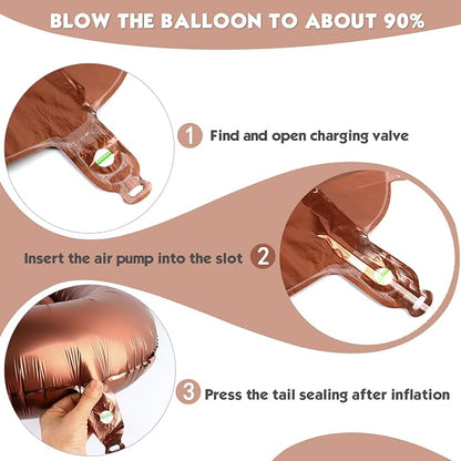 40 Inch Brown Number 0 Balloon Birthday Party Decorations - Image 6