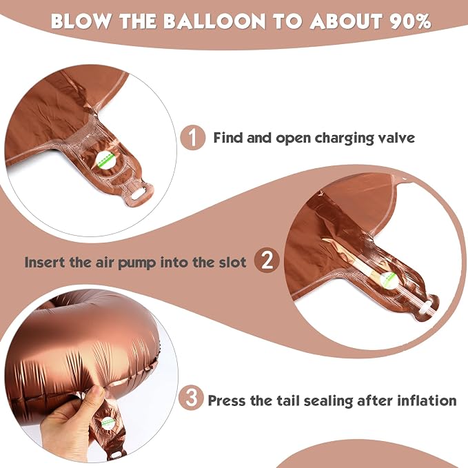 40 Inch Brown Number 7 Balloon Birthday Party Decorations - Image 6