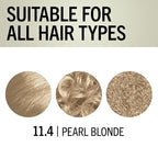 Schwarzkopf Keratin Blonde Hair Dye, 11.4 High Lift Pearl Blonde, Professional Quality Permanent Hair Color, Bond Enforcing System, Pre-Color Serum & Purple Conditioner Included