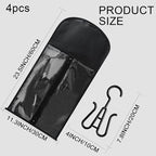 Jonley 4Pcs Wig Storage Wig Bags Storage with Hanger, Wig Storage Bag with Hair Extensions Wigs and Accessories, Breathable and Easy to Carry Home Hair Salon Travel Available (Black 23.5in)