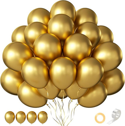 Gold Balloons 60 PCS Metallic Gold Balloons 12 Inch Gold Metallic Balloons by Searchbyoccasioncolorsize