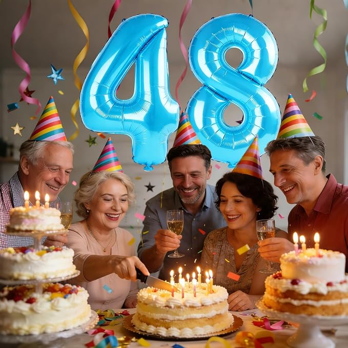 40 Inch Number 48 Balloons for 48th Birthday Party Decorations, 0-100 Jewelry - Image 2