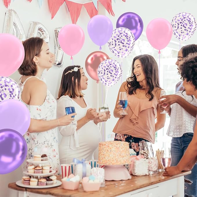 Patimate Purple and Pink Balloons Set - Image 3