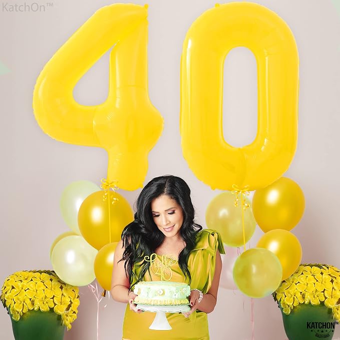KatchOn Yellow 0 Balloon Number 40 Inch | yellow Number Balloons, Zero Balloon - Image 7