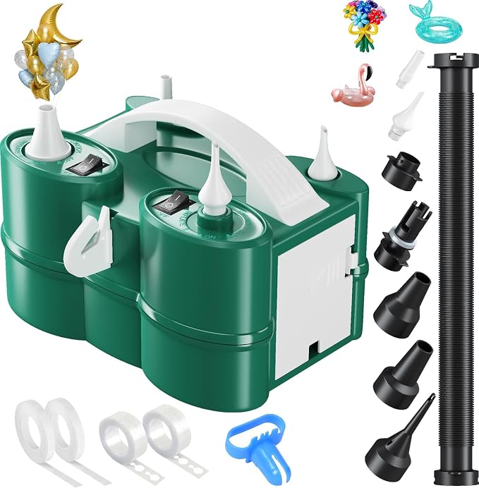 3-in-1 Electric Balloon Pump, Portable Air Pump by Lingqiang