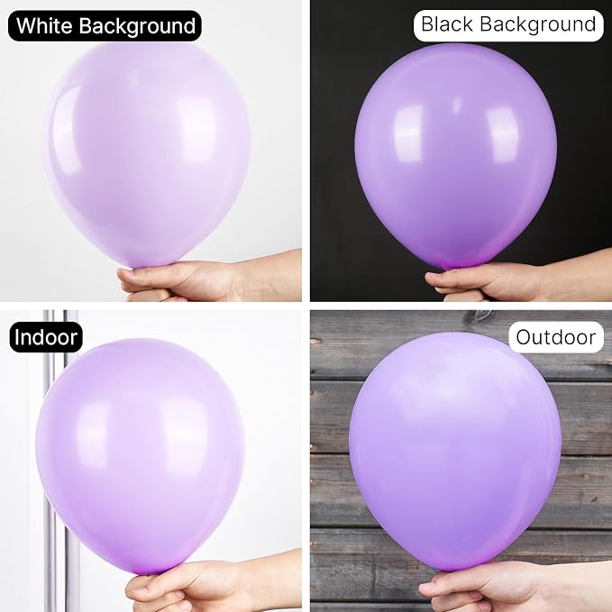 PartyWoo Lavender Balloons 100pcs Light Pastel Purple Lilac Purple Color | 12 - Image 2