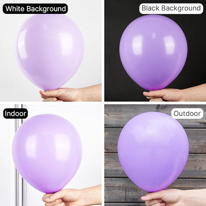 PartyWoo Lavender Balloons 100pcs Light Pastel Purple Lilac Purple Color | 12 - Image 2