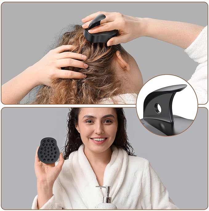 Electric Hair Scalp Massage Brush with Soft Silicone Bristles,3-Level Vibration,IPX6 Waterproof for Hair Growth & Dandruff Removal, Scalp Exfoliator(Purple)