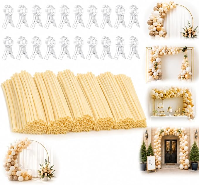 20 Pack Balloon Arch Clips and Rubber Bands by Unknown