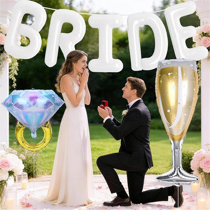40inch White Bride Balloons Bachelorette, Bride To Be Bridal Shower Balloon - Image 4
