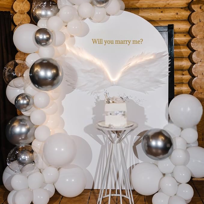 134Pcs White Balloons Different Sizes 5 10 12 18 Inch White Balloon Garland - Image 5