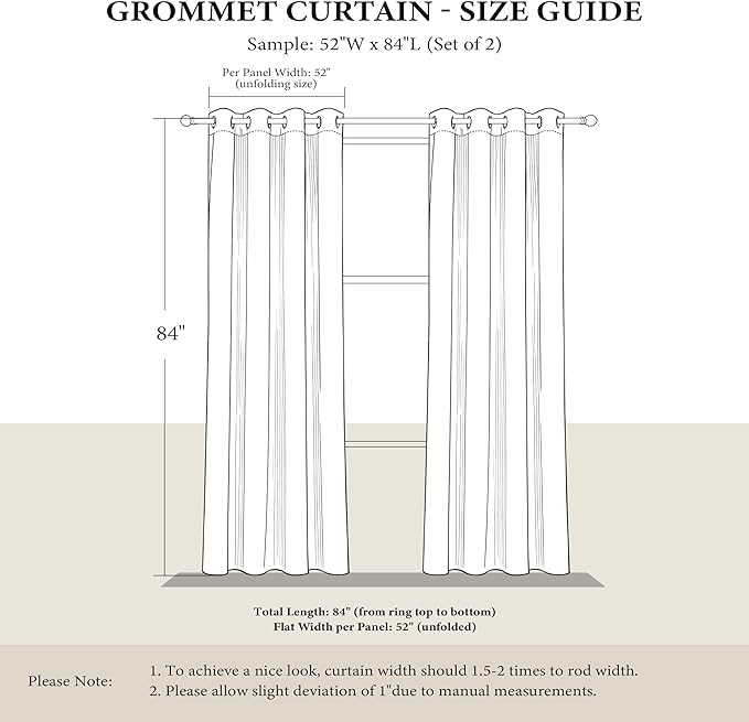 NICETOWN Dusty Blue 63" Length Curtains - Image 7