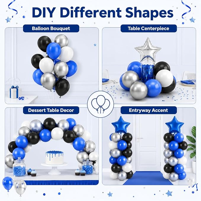 Blue & Black Balloons - Image 7