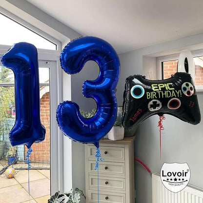 Navy Blue 13 Number Balloons, 40 Inch Giant Number 13 Balloons Foil Mylar - Image 7