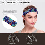 Sport Headbands for Men & Women, Sweat Wicking Workout Sweatband Traditional Chinese Dragon Design Hairband for Running, Cycling, Football, Yoga