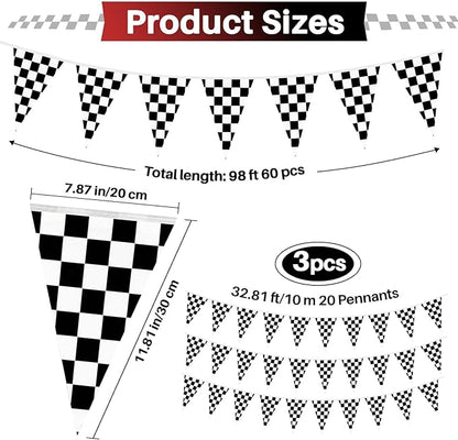 MAQIHAN 98ft Checkered Flag Banner - Image 2