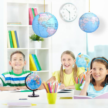 Globe Hanging Paper Lanterns, Around The World Earth Day Decorations, Travel - Image 5