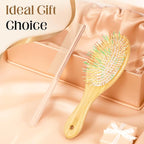Bsisme Hair Brush with Boar Bristle & Nylon Pins for Women Men Kids, Detangling Hairbrush for Thick Thin Curly Straight Wet or Dry Hair Smoothing Massaging Enhance Shine & Health