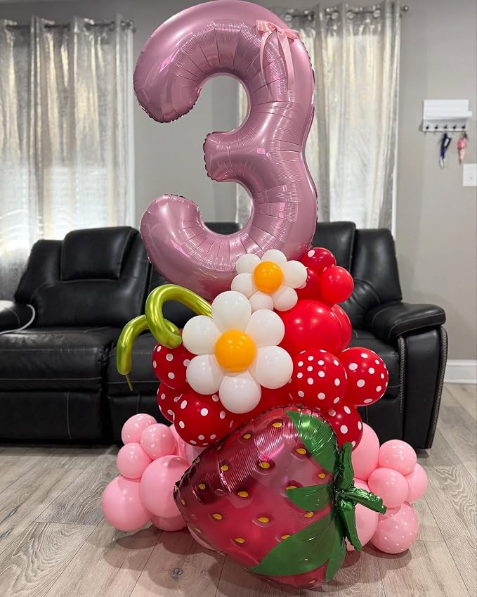 20 Balloon - Pastel Pink Birthday Number Balloons, 40 Inch Decorations | Pastel - Image 4