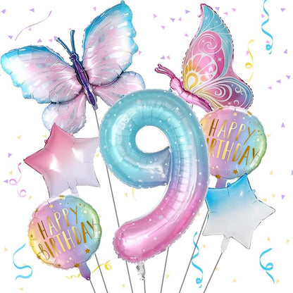Butterfly Balloons, 9th Butterfly Birthday Decorations by Isndare