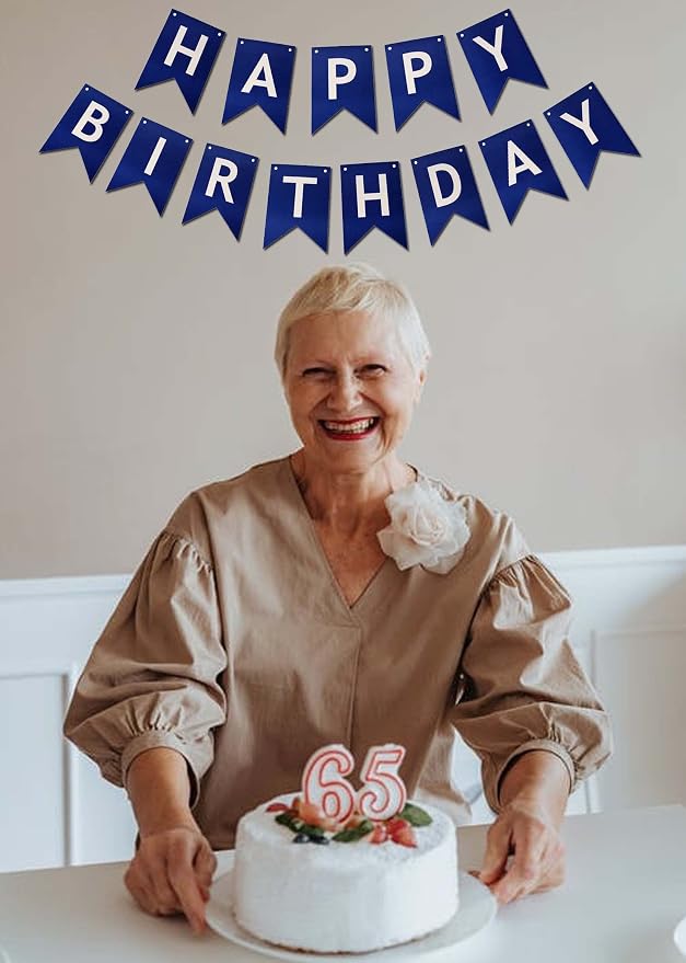 Blue Happy Birthday Banner Birthday Banner Decoration DIY Party Decoration - Image 6