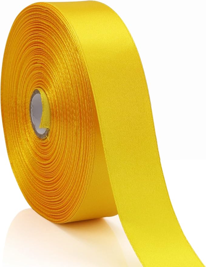Nsilu 1 inch Yellow Ribbon for Gift Wrapping 50 Yards Perfect Wedding Party by Nsilu