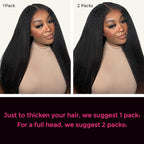 Lashey Kinky Straight Clip in Hair Extensions for Black Women, 18 Inch 7pcs 120g #1B Natural Black, Clip in Hair Extensions Real Human Hair Lace Clip Ins Thick Human Hair