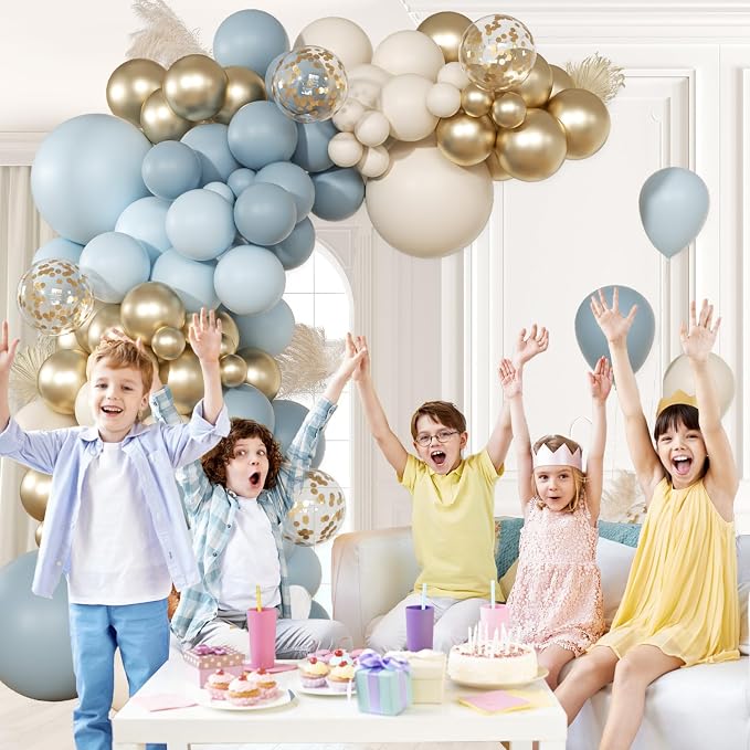 147pcs Dusty Blue Balloon Garland Arch Kit - Image 6