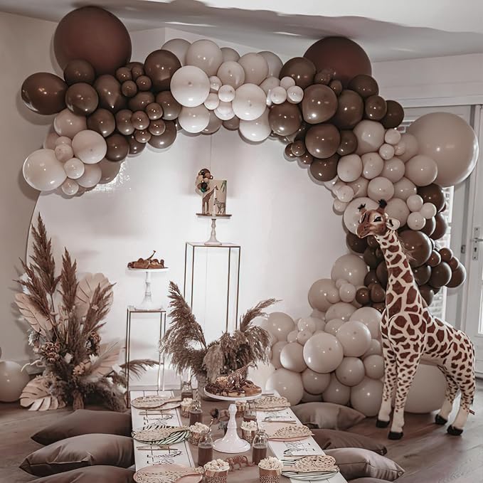 PartyWoo Dark Brown Balloons 50pcs Boho Coffee Neutral Fall Color | Balloons - Image 5