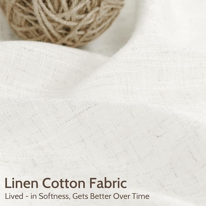 Neutral Linen Curtains 120 Inches Long - Image 4