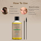 Majestic Pure Castor Oil with Applicator - 100% Pure & Natural - Premium Grade, Cold Pressed, Hexane Free - Hair, Eyelashes, Eyebrows, Nails - Moisturizing & Nourishing - 4 Fl Oz